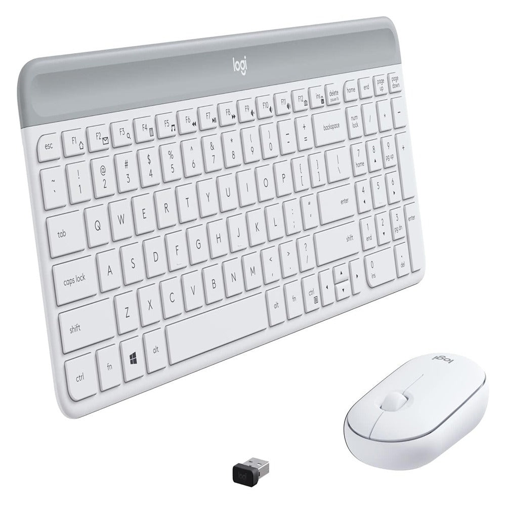 Logitech MK470 Slim Wireless Keyboard and Mouse Combo OffWhite