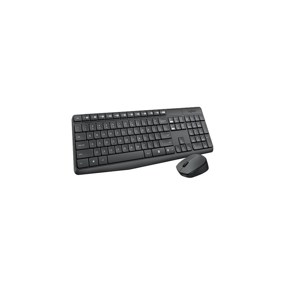 MK235 USB Wireless Optical Keyboard and Mouse Combo, (Grey)