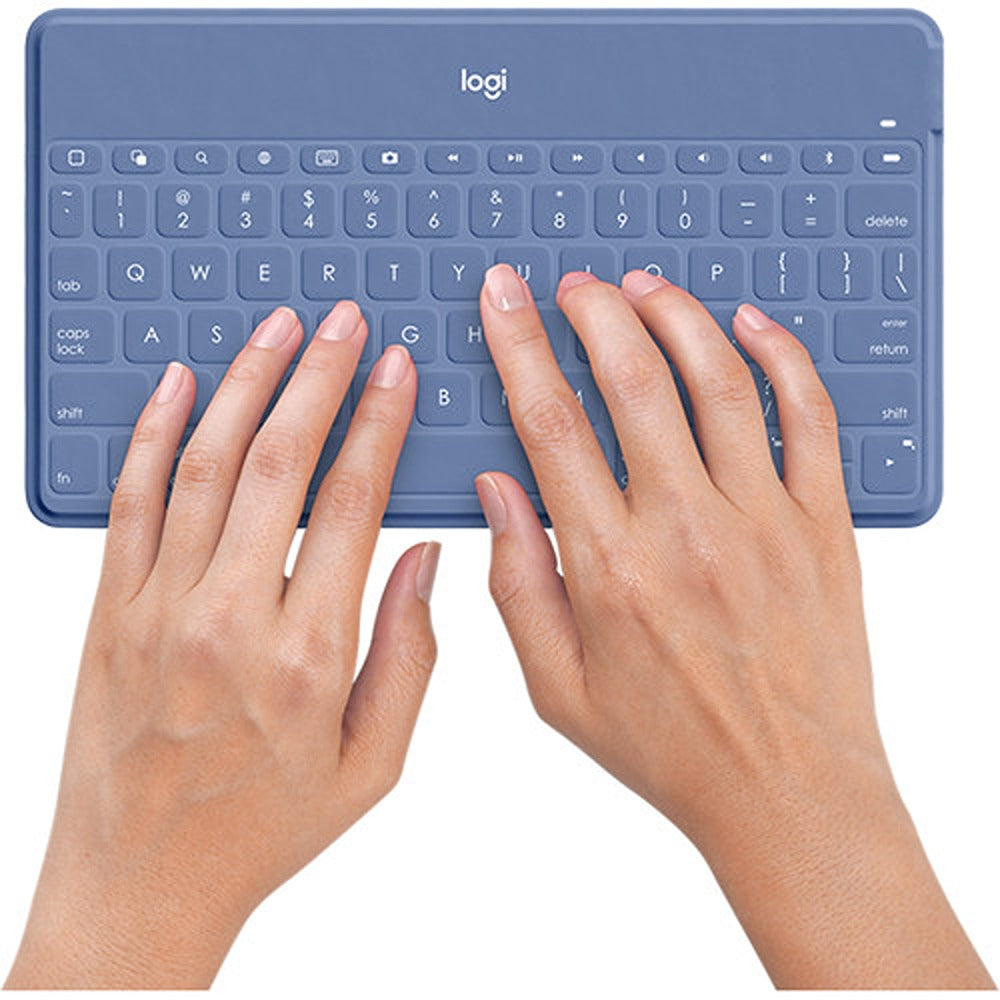 Logitech KeysToGo Ultra slim keyboard with addon iPhone stand (Smoke Blue)