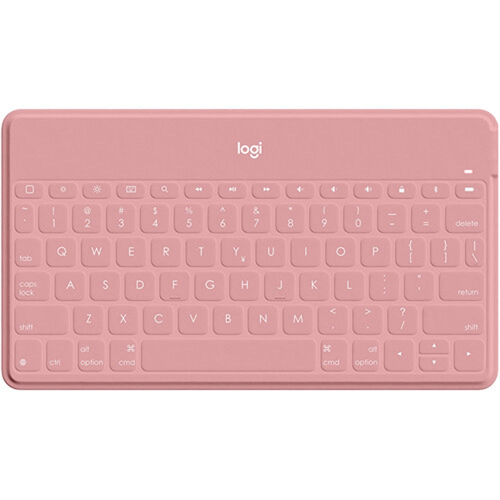 Logitech KeysToGo Ultra slim keyboard with addon iPhone stand (Blush)