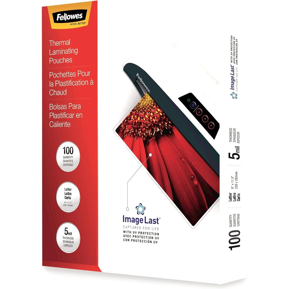 FELLOWES LAMINATING POUCHES LETTER 5MIL 100PK