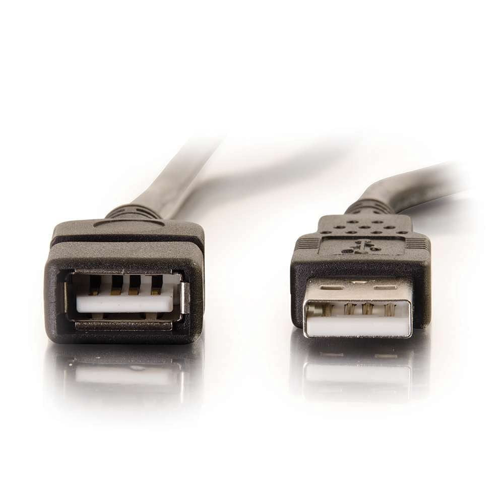 C2G 1m USB Extension Cable - 2.0 M/F Black