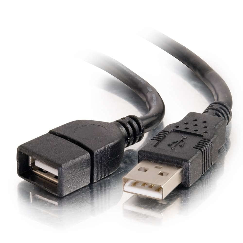 C2G 1m USB Extension Cable - 2.0 M/F Black