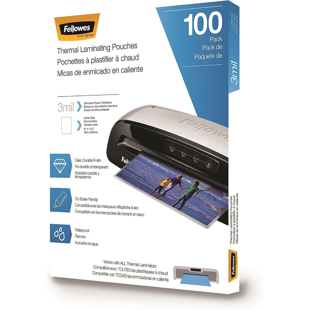 FELLOWES Laminating Pouches-Letter,3 mil,100 pack