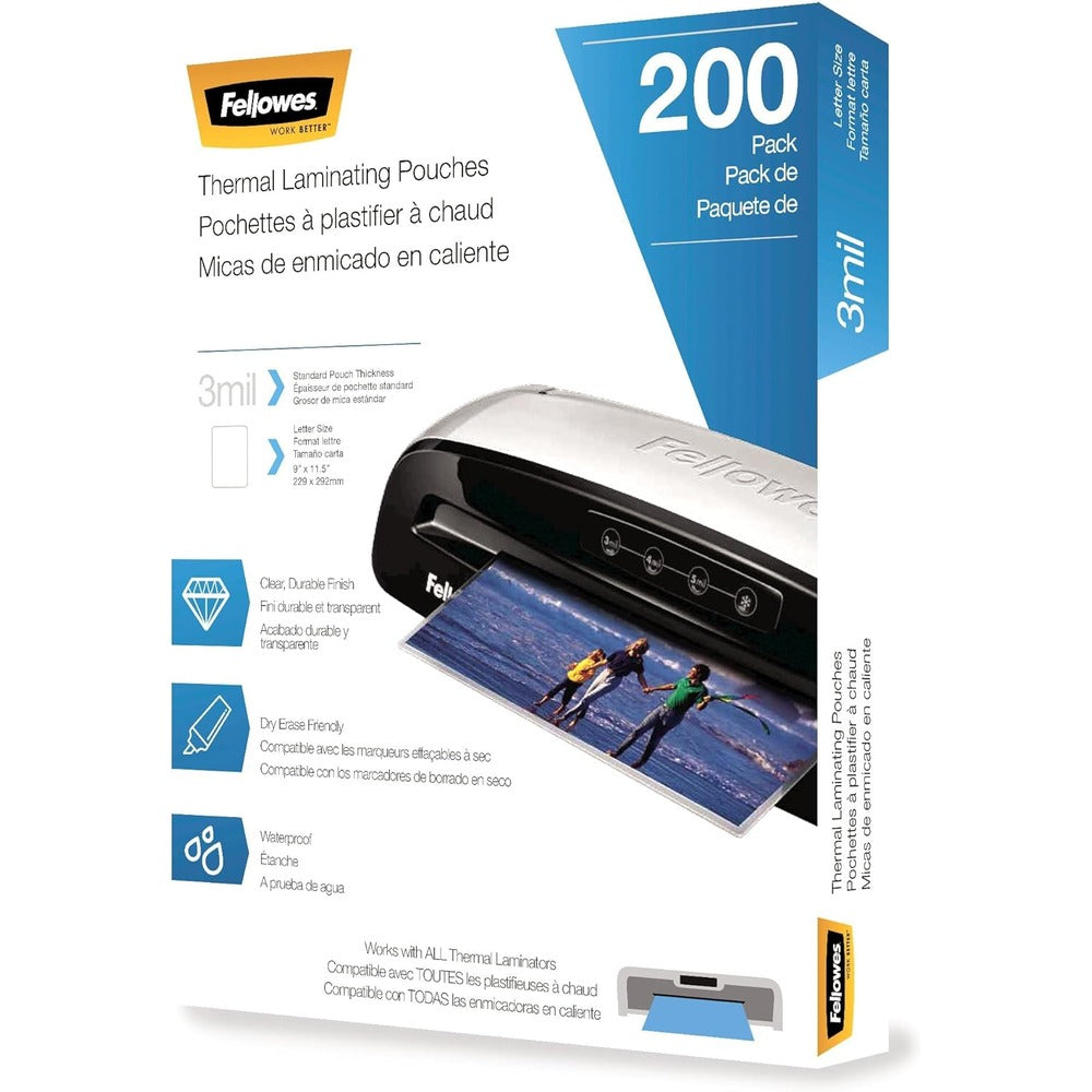 FELLOWES Laminating Pouches-Letter,3 mil,200 pack