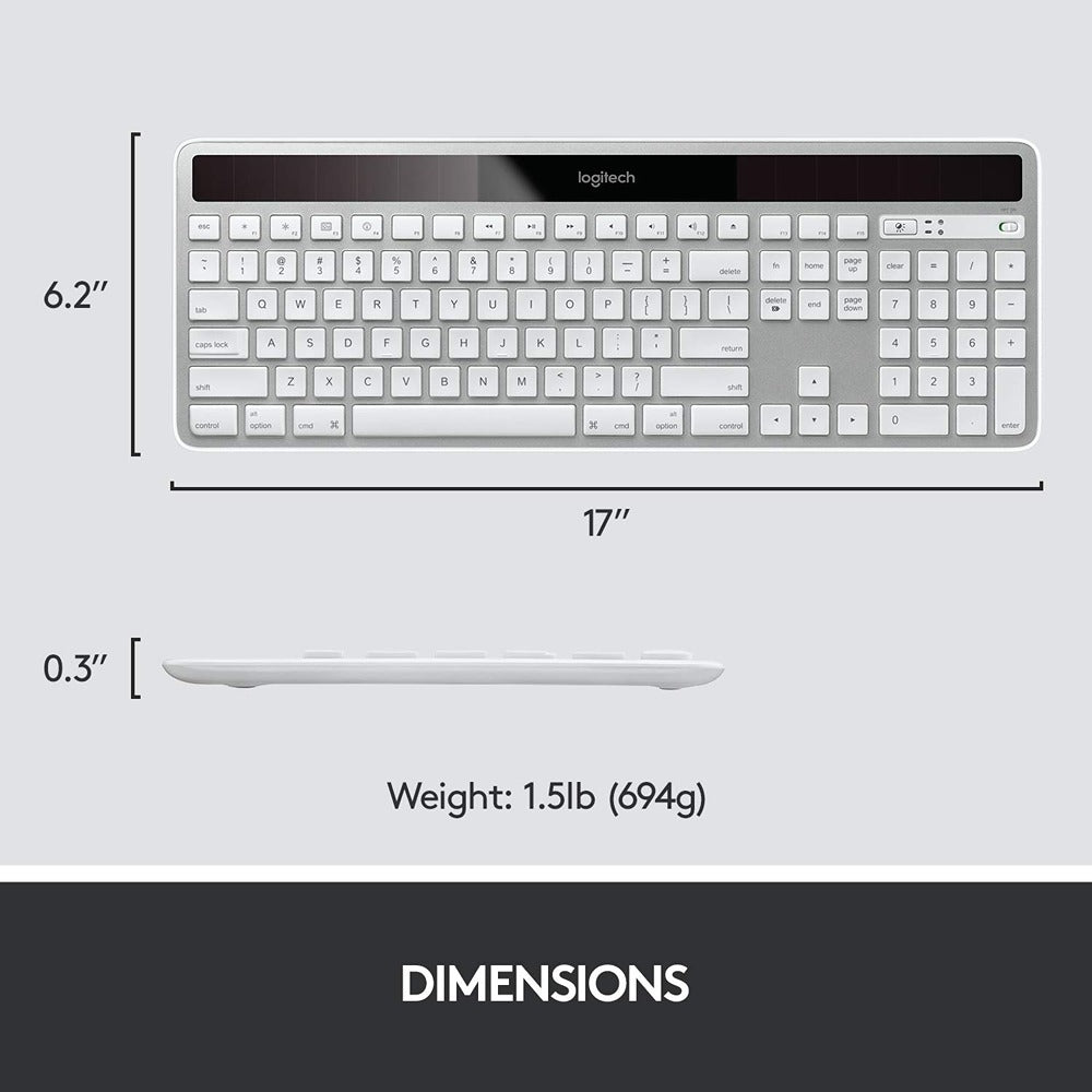 Solar Keyboard K750 for Mac (Silver) Brown Box