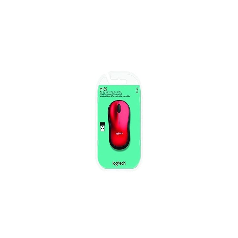 Logitech Wireless Mouse M185  RED