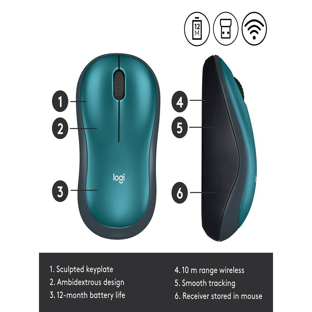 Logitech Wireless Mouse M185  BLUE