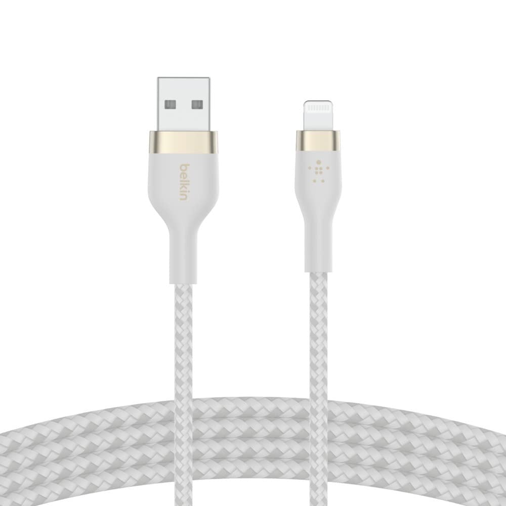 BELKIN USB-A TO LTG, BRAID SIL, 1M, WHT