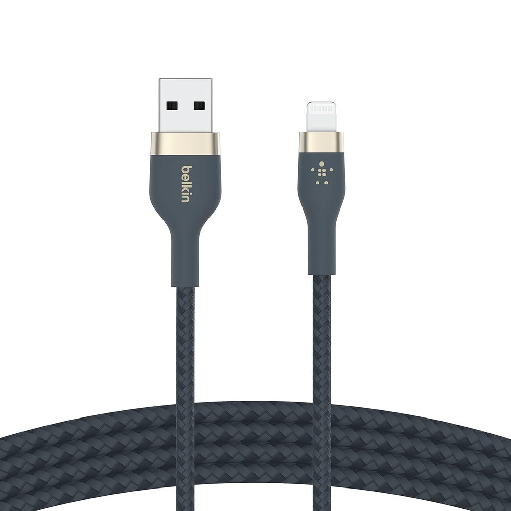 BELKIN USB-A TO LTG, BRAID SIL, 2M, BLUE