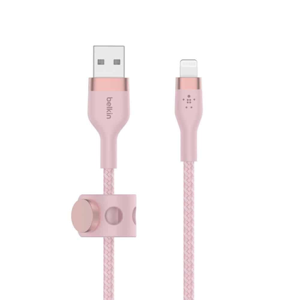 BELKIN USB-A TO LTG, BRAID SIL, 2M, PINK