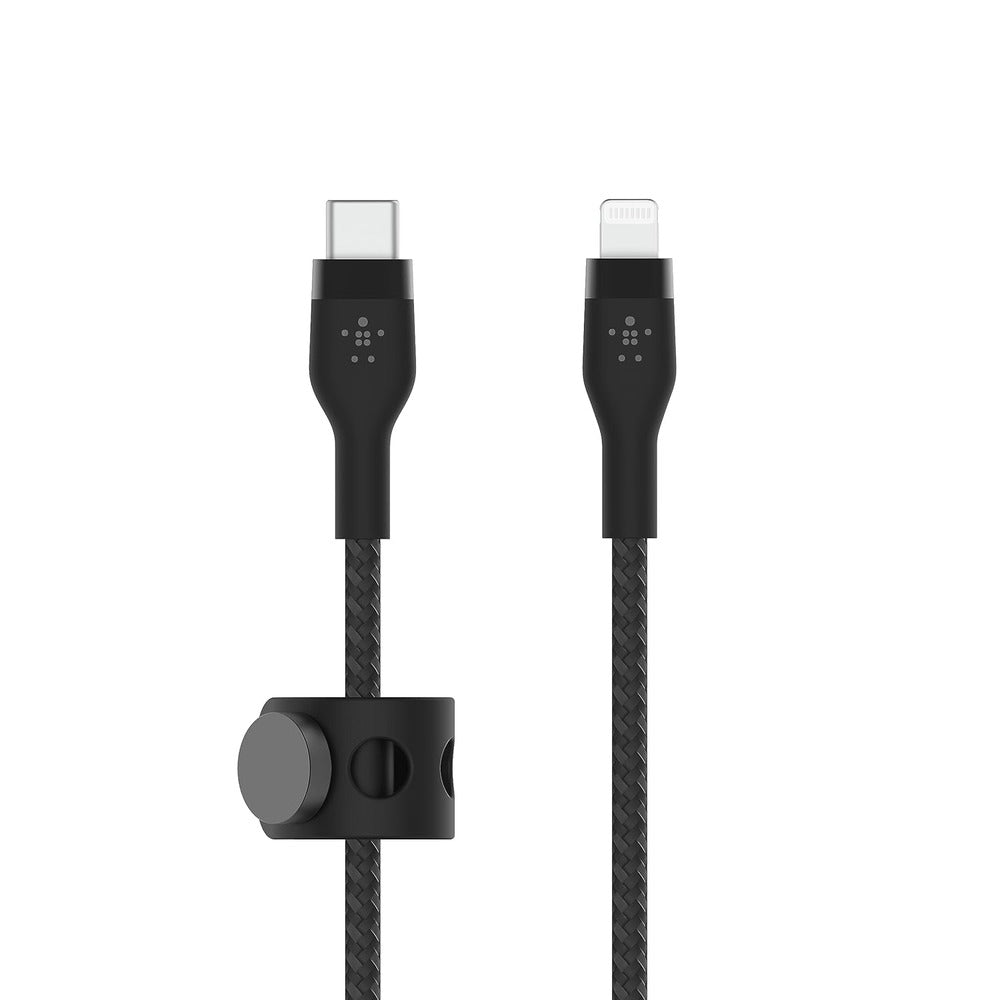 BELKIN USB-C TO LTG, BRAID SIL, 2M, BLK