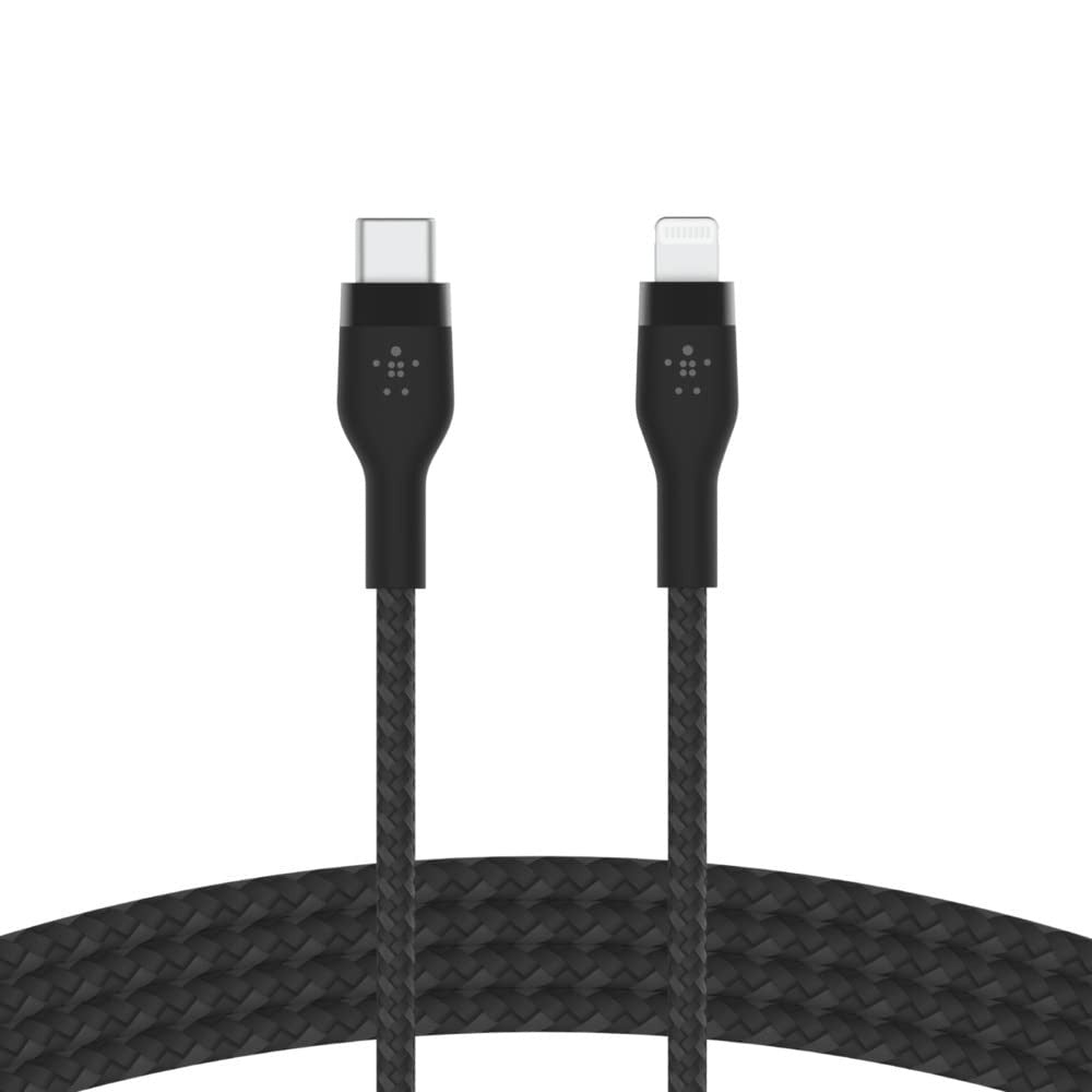 BELKIN USB-C TO LTG, BRAID SIL, 3M, BLK