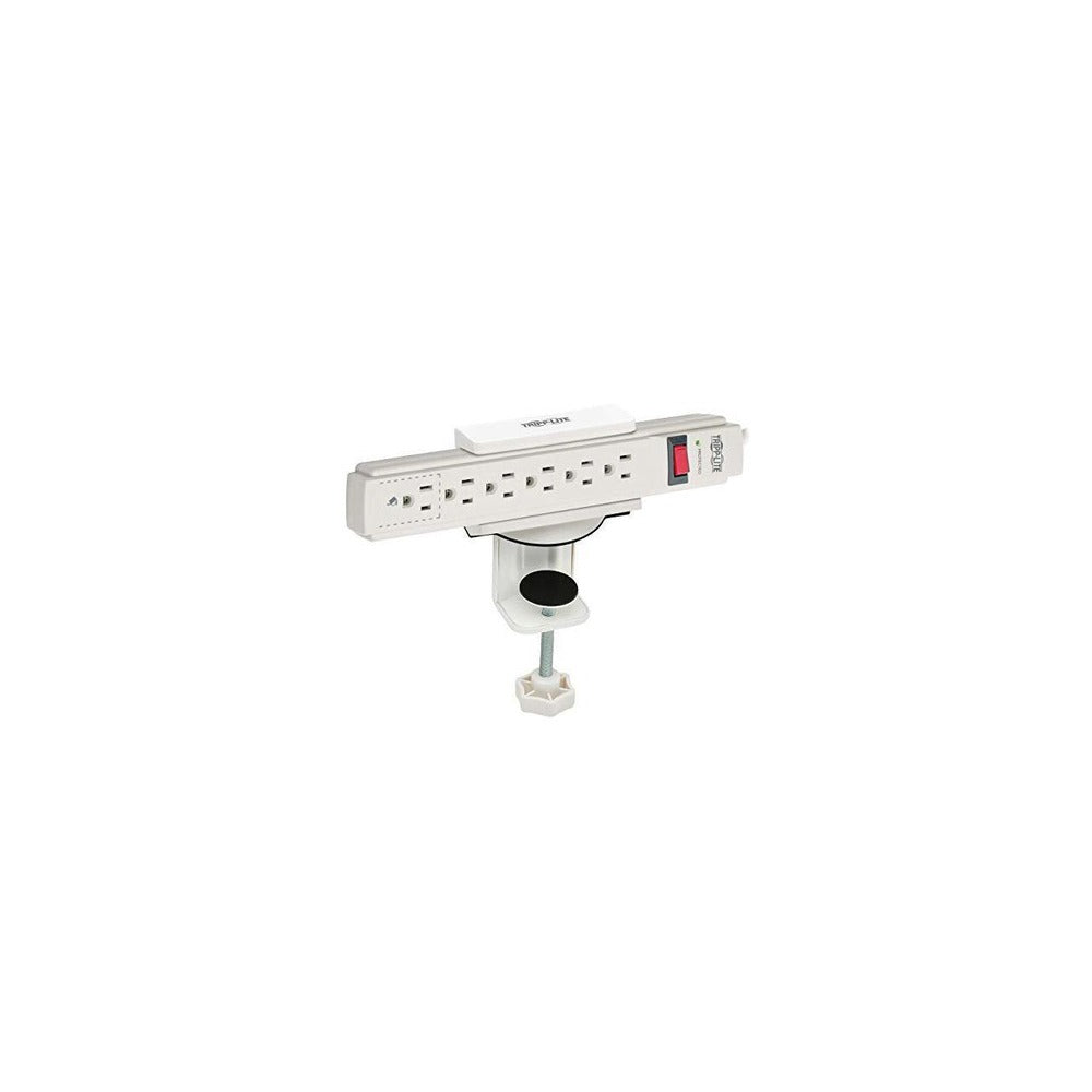 Clamp-On Power Strip Surge Protector Holder White