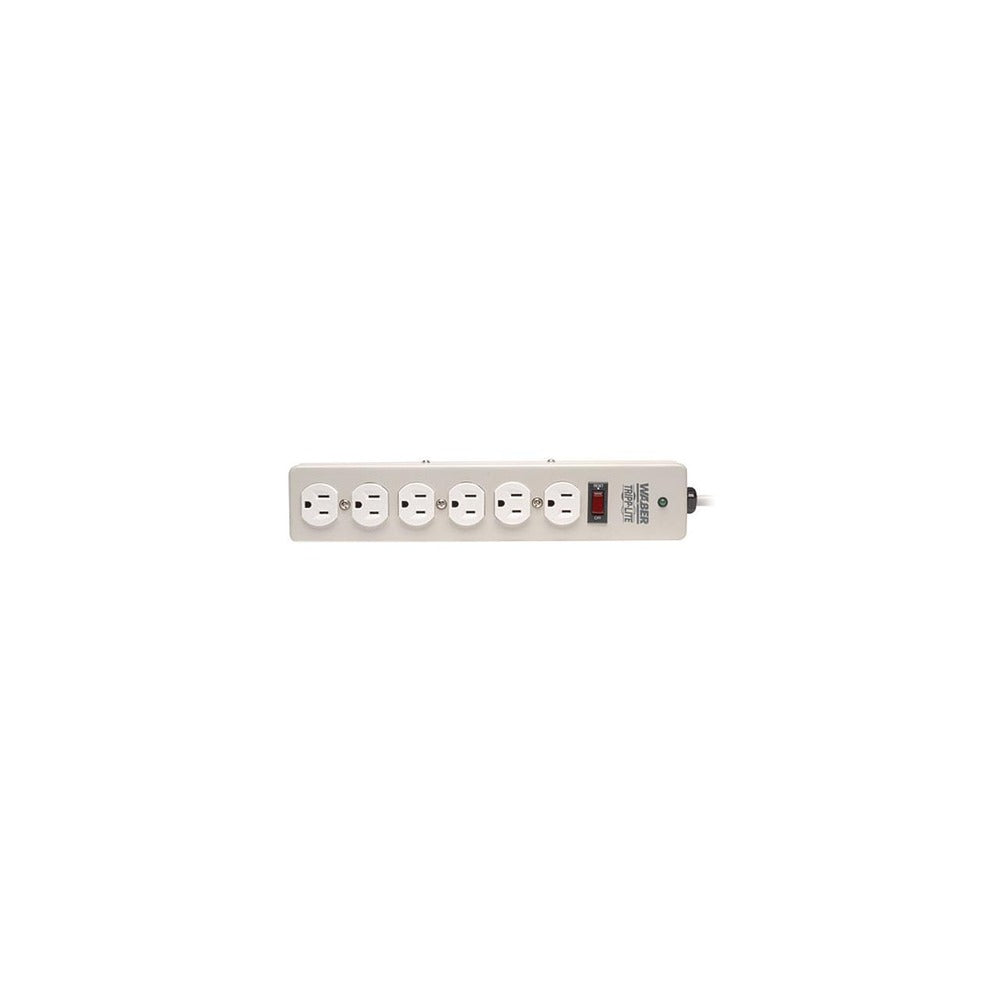 Waber Surge Protector Power Strip Metal 6 Outlet 6ft Cord