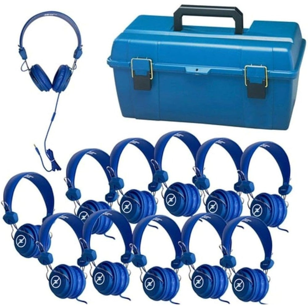 HAMILTONBUHL 12PK FV BLUE HEADSETS IN CASE