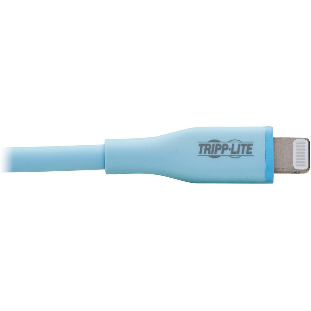 TRIPP LITE SAFE-IT USB-A TO LIGHTNING SYNC/CHARGE CABLE LIGHT BLUE M/M 6FT