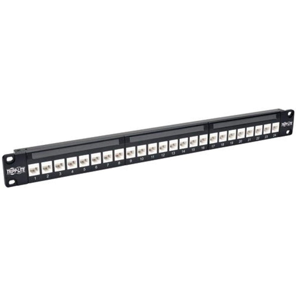 TRIPP LITE 24-PORT 1U CAT6A FEED-THRU PATCH PANEL