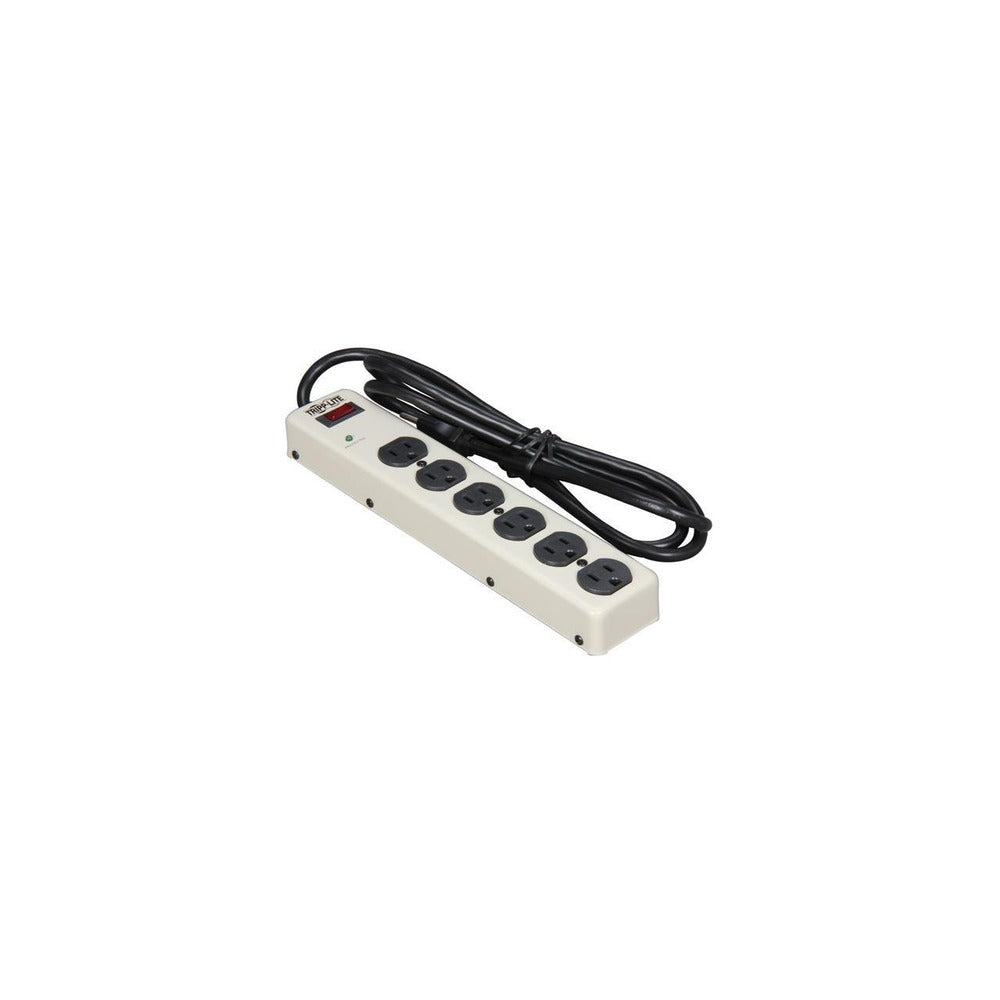 Waber Surge Protector Power Strip Metal 6 Outlet 6feet Cord