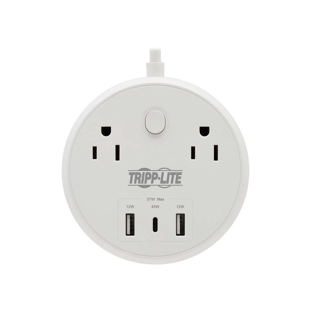 Safe-IT Surge Protector 57W 2Outlet 5-15R 2 USB-A USB C 8ft Cord.