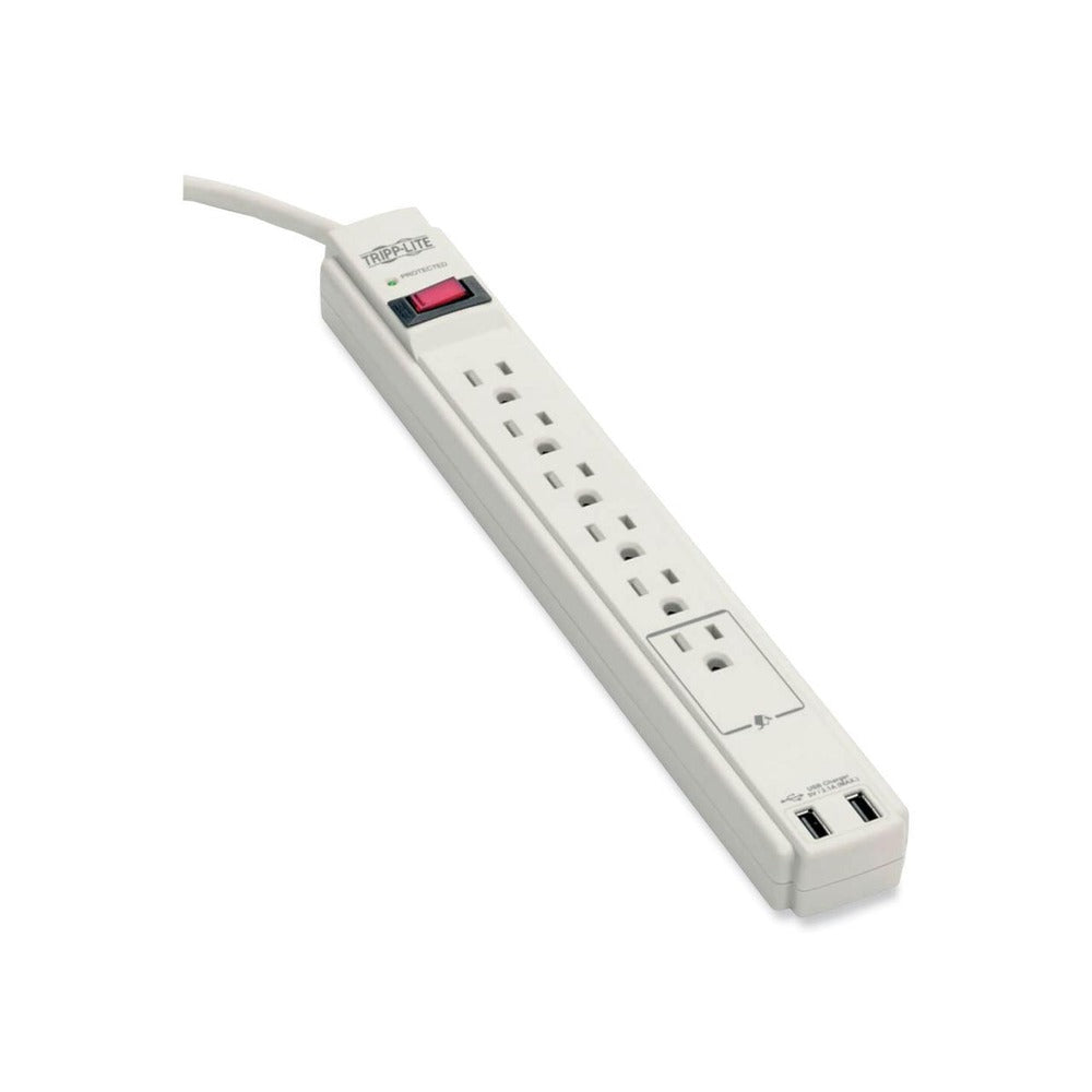 Surge Protector Power Strip 120V USB 6 Outlet 6feet Cord 990 Joule