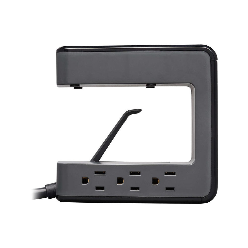 Safe-IT 6-Outlet Clamp Surge Protector, 5-15R Outlets, 3 USB Charging Ports, 8 ft. (2.4 m) Cord, Antimicrobial Protection