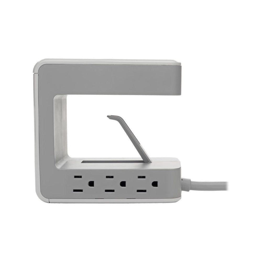 Surge Protector Desk Clamp 6-Outlet 2 USB-A; 1 USB-C 8ft Cord