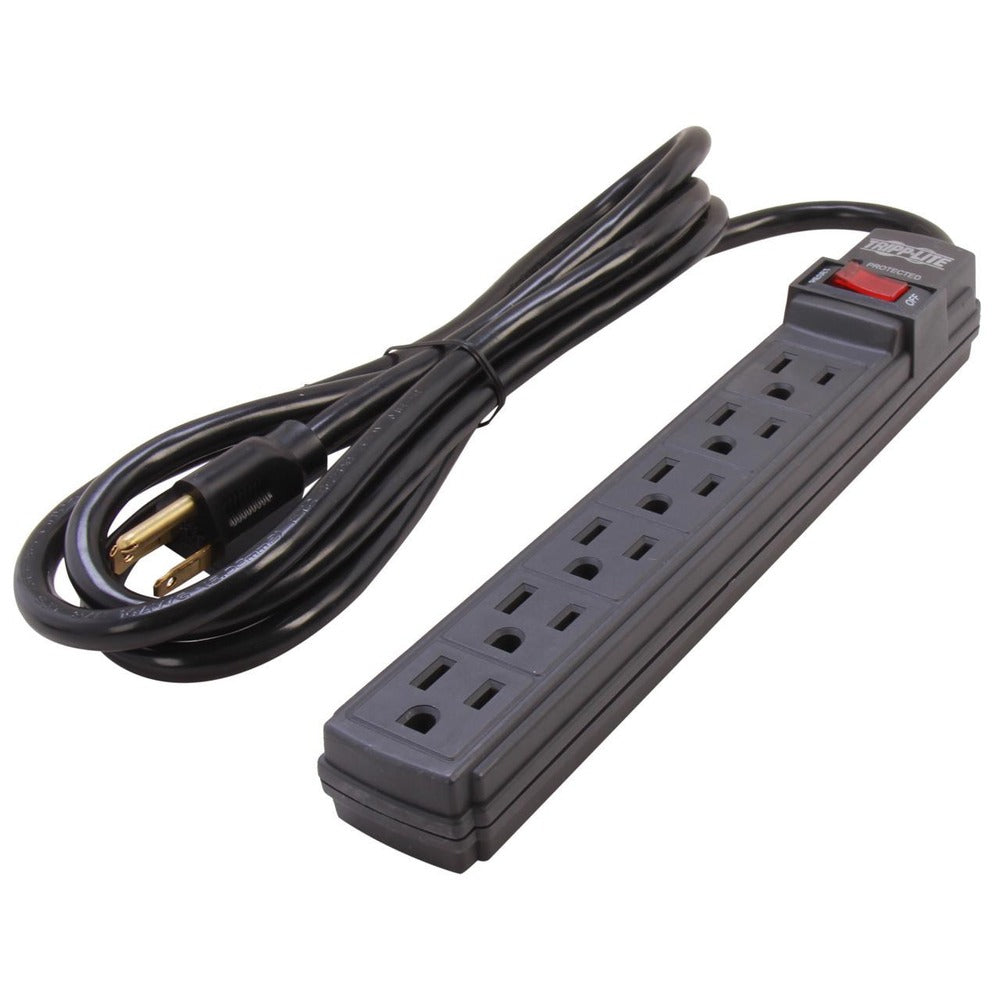 Surge Protector Power Strip 6 Outlet 6feet Cord 360 Joules Black