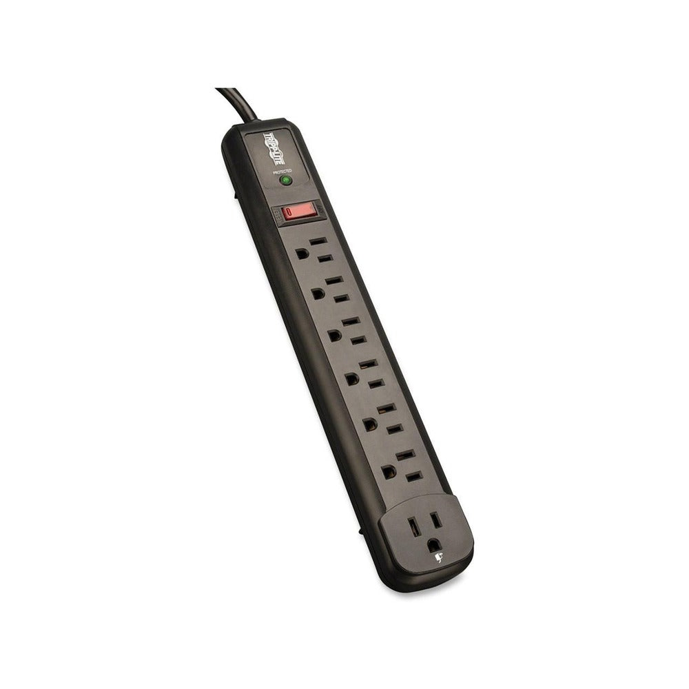 Surge Protector Power Strip TL P74 RB 120V Right Angle 7 Outlet Black