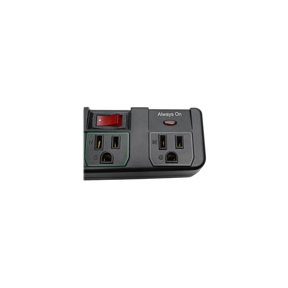 ECO-Surge 7-Outlet Surge Protector - Surge Protector - Circuit Breaker - 120V AC - 7 NEMA 5-15R - Black