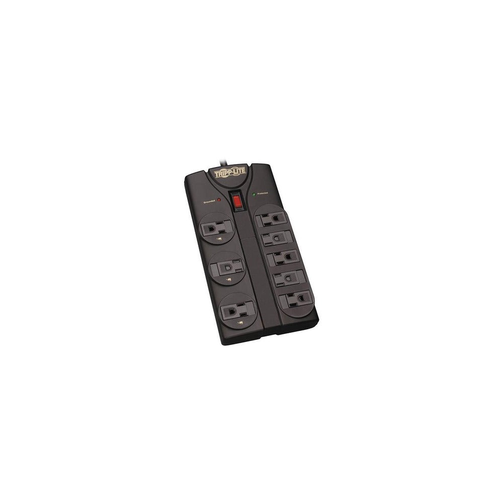 Surge Protector Power Strip 8 Outlet 8 feet Cord Black 1440 J