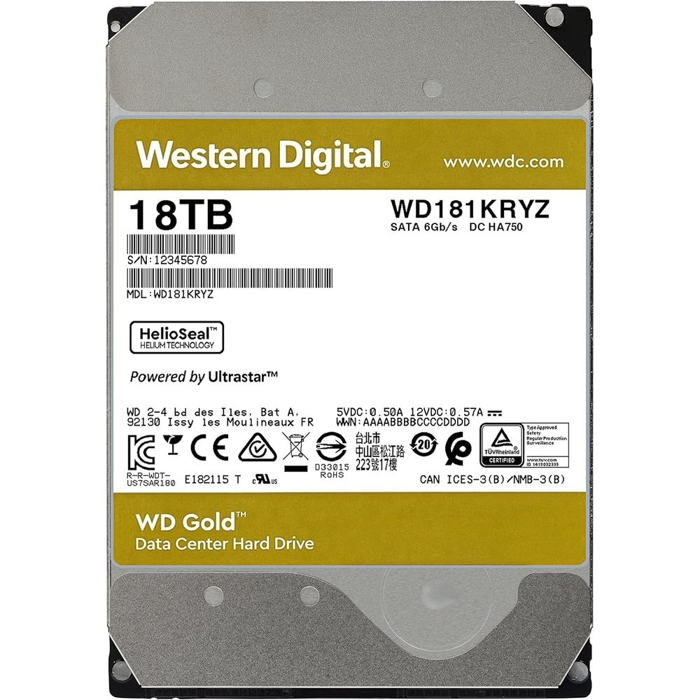 WESTERN DIGITAL 18TB 3.5 7200 WD Gold SATA