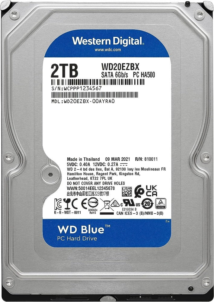 WESTERN DIGITAL WD BLUE 2TB 3.5 SATA 7200 RPM