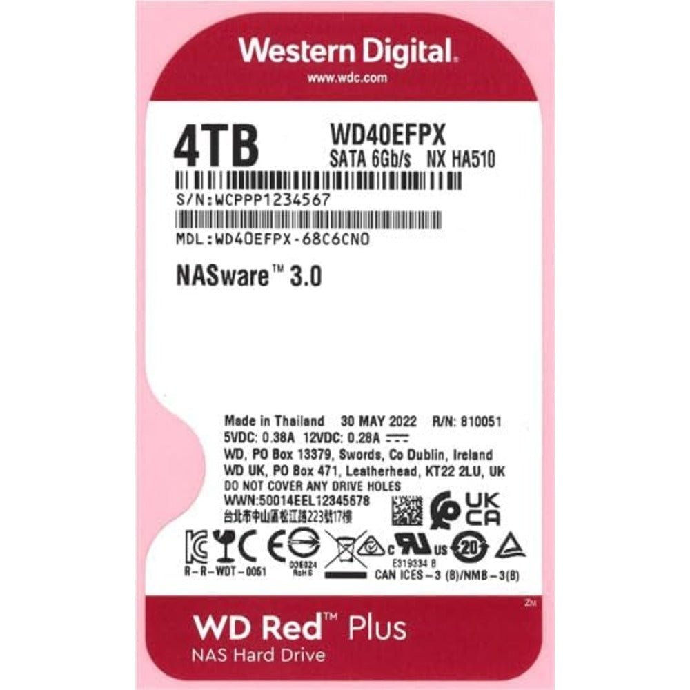 WESTERN DIGITAL WD RED PLUS SATA 4TB NAS HDD 5400RPM 3.5