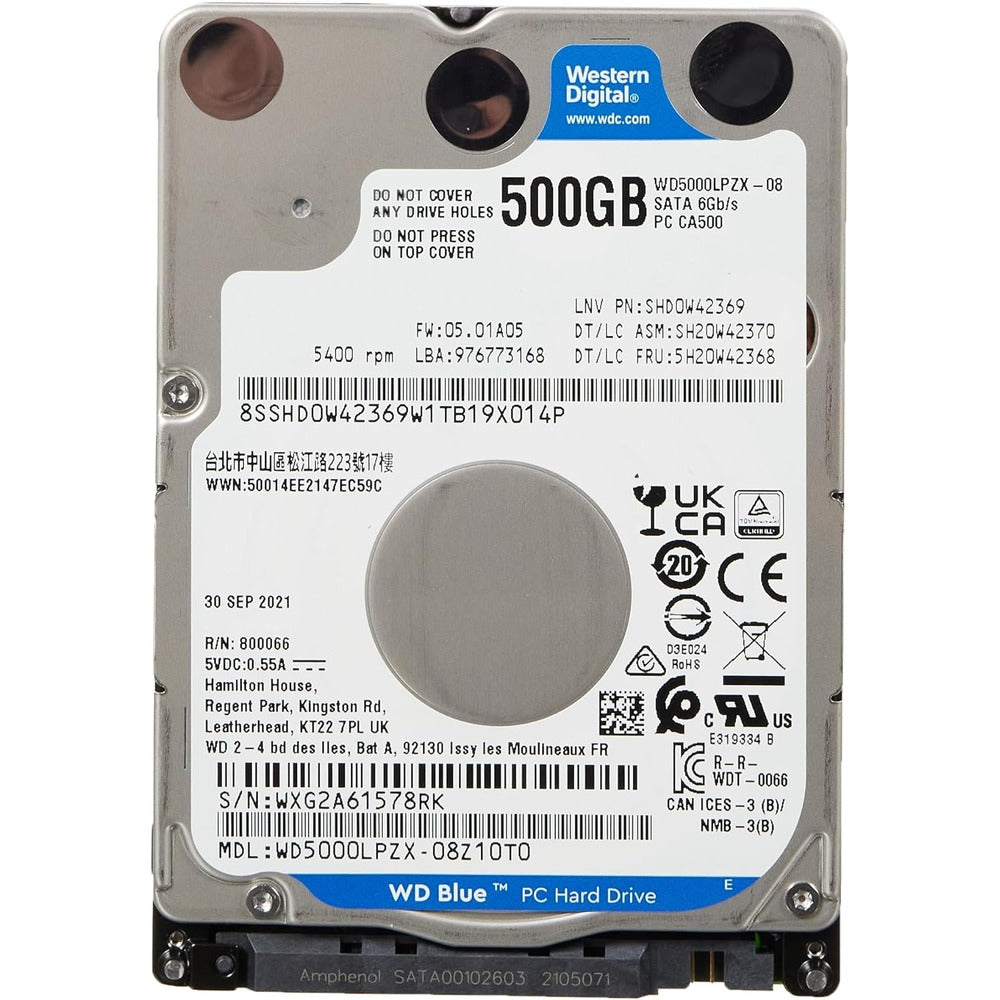 WESTERN DIGITAL WD Blue 500GB 7mm 2.5 5400RPM