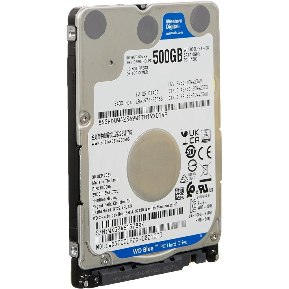 WESTERN DIGITAL WD Blue 500GB 7mm 2.5 5400RPM